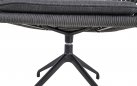 ASPETTO krzesło ogrodowe obrotowe aluminium antracyt lina polipropylenowa poduszki olefin