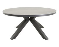 Okrągły stół ogrodowy, aluminiowy na 4 nogach z blatem z kamienia spiekanego DAVOS 158 mm