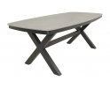 Ciemnoszary stół ogrodowy aluminiowy DAVOS 200  i blatem z kamienia spiekanego