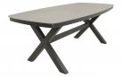 Ciemnoszary stół ogrodowy aluminiowy DAVOS 200  i blatem z kamienia spiekanego