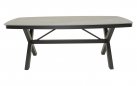Ciemnoszary stół ogrodowy aluminiowy DAVOS 200  i blatem z kamienia spiekanego