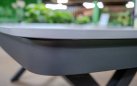 Ciemnoszary stół ogrodowy aluminiowy DAVOS 200  i blatem z kamienia spiekanego