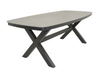 Ciemnoszary stół ogrodowy aluminiowy DAVOS 200  i blatem z kamienia spiekanego