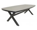 DAVOS 240x100 cm Stół ogrodowy jadalniany z kamiennym blatem grafitowy