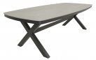 DAVOS 240x100 cm Stół ogrodowy jadalniany z kamiennym blatem grafitowy