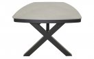 DAVOS 240x100 cm Stół ogrodowy jadalniany z kamiennym blatem grafitowy