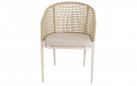 Beżowe krzesło ogrodowe jadalniane.Kioto 