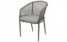 Szare krzesło ogrodowe jadalniane.Kioto nogi w kolorze antracyt.