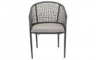 Szare krzesło ogrodowe jadalniane.Kioto nogi w kolorze antracyt.