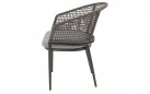 Szare krzesło ogrodowe jadalniane.Kioto nogi w kolorze antracyt.