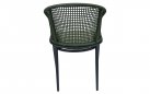 Zielone krzesło ogrodowe jadalniane.Kioto nogi w kolorze antracyt.
