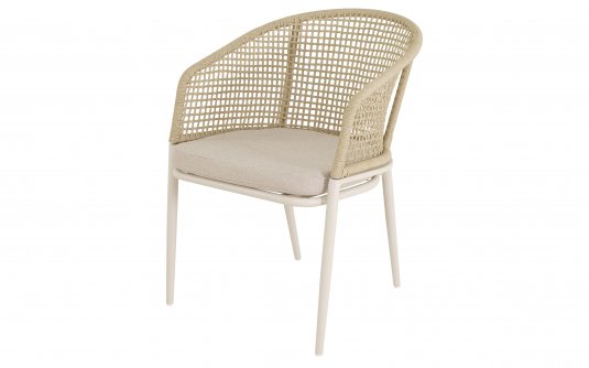 Beżowe krzesło ogrodowe jadalniane.Kioto 