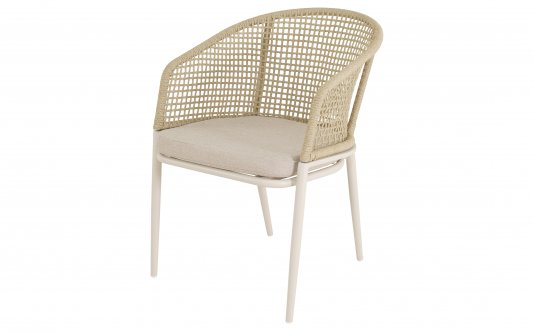 Beżowe krzesło ogrodowe jadalniane.Kioto Beżowe krzesło ogrodowe jadalniane.Kioto