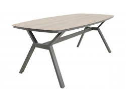 Nowoczesny stół ogrodowy ODENSE 200x100 podstawa antracyt i blat hpl drewnopodobny
