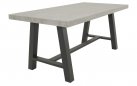 Stół ogrodowy aluminiowy FRESCO 180 z podstawą typu country grafitową blat kamień szary