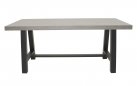 Stół ogrodowy aluminiowy FRESCO 180 z podstawą typu country grafitową blat kamień szary