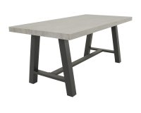 Stół ogrodowy aluminiowy FRESCO 180 z podstawą typu country grafitową blat kamień szary