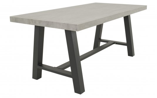 Stół ogrodowy aluminiowy FRESCO 180 z podstawą typu country grafitową blat kamień szary Stół ogrodowy aluminiowy FRESCO 180 z podstawą typu country grafitową blat kamień szary