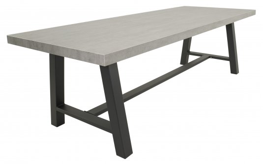 Stół ogrodowy aluminiowy FRESCO 250 z podstawą typu country grafitową blat kamień szary Stół ogrodowy aluminiowy FRESCO 250 z podstawą typu country grafitową blat kamień szary