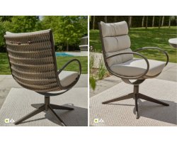 CAMP BAY Krzesło ogrodowe z poduszką BEE WETT® obrotowe bronze