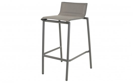 MILAZZO Stół barowy 150×75 aluminium antracyt blat HPL szary