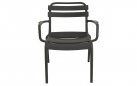 Fotel wypoczynkowy TORVI z polipropylenu z sztaplowania czarny