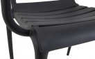 Fotel wypoczynkowy TORVI z polipropylenu z sztaplowania czarny