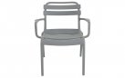 Fotel wypoczynkowy TORVI z polipropylenu z sztaplowania szary