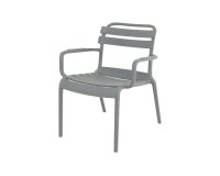 Fotel wypoczynkowy TORVI z polipropylenu z sztaplowania szary