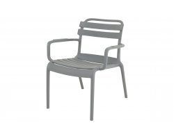 Fotel wypoczynkowy TORVI z polipropylenu z sztaplowania szary