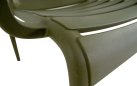 Zielone krzesło ogrodowe TORVI sztaplowane z polipropylenu z podłokietnikami