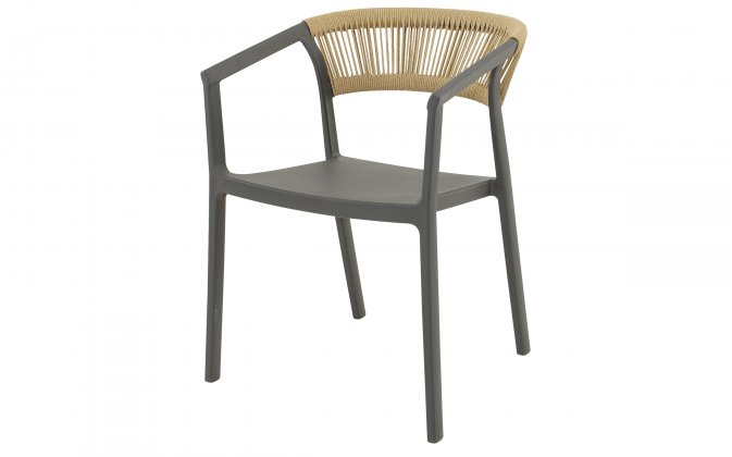 TERRASA Krzesło ogrodowe sztaplowane polipropylen