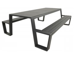 Zestaw piknikowy ogrodowy ESTILO z aluminium  w kolorze grafitowym.