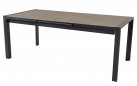 Rozkładany stół ogrodowy LAGOS 200-260 grafitowy aluminiowy blat SPC szarobeżowy