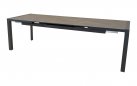 Rozkładany stół ogrodowy LAGOS 200-260 grafitowy aluminiowy blat SPC szarobeżowy