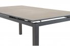 Rozkładany stół ogrodowy LAGOS 130-160 cm grafitowy aluminiowy blat SPC