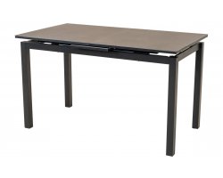 Rozkładany stół ogrodowy LAGOS 130-160 cm grafitowy aluminiowy blat SPC