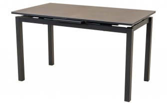 Rozkładany stół ogrodowy LAGOS 130-160 cm grafitowy aluminiowy blat SPC