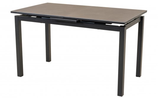 Rozkładany stół ogrodowy LAGOS 130-160 cm grafitowy aluminiowy blat SPC Rozkładany stół ogrodowy LAGOS 130-160 cm grafitowy aluminiowy blat SPC