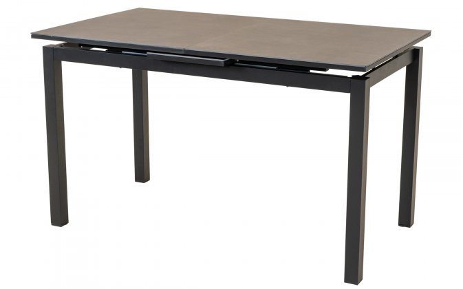 Rozkładany stół ogrodowy LAGOS 130-160 cm grafitowy aluminiowy blat SPC