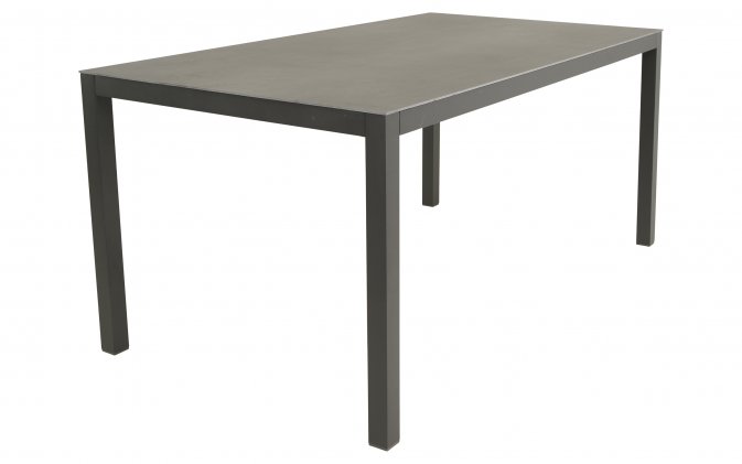 Aluminiowy ciemnoszary stół ogrodowy aluminiowy LAGOS 160 z blatem SPC szarym