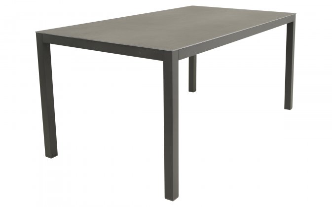 Aluminiowy ciemnoszary stół ogrodowy aluminiowy LAGOS 160 z blatem SPC szarym