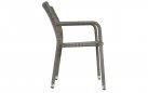 Krzesło ogrodowe sztaplowane SOL technorattan szarobrązowy aluminium 