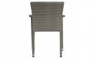 Krzesło ogrodowe sztaplowane SOL technorattan szarobrązowy aluminium 