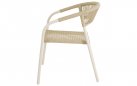 Krzesło ogrodowe sztaplowane NAGANO lina polipropylenowa beżowe