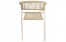 Krzesło ogrodowe sztaplowane NAGANO lina polipropylenowa beżowe