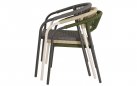 Krzesło ogrodowe sztaplowane NAGANO lina polipropylenowa zielona