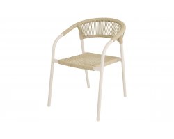 Krzesło ogrodowe sztaplowane NAGANO lina polipropylenowa beżowe