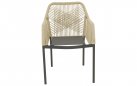 Krzesło ogrodowe sztaplowane AKITA lina polipropylenowa beżowa