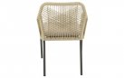 Krzesło ogrodowe sztaplowane AKITA lina polipropylenowa beżowa